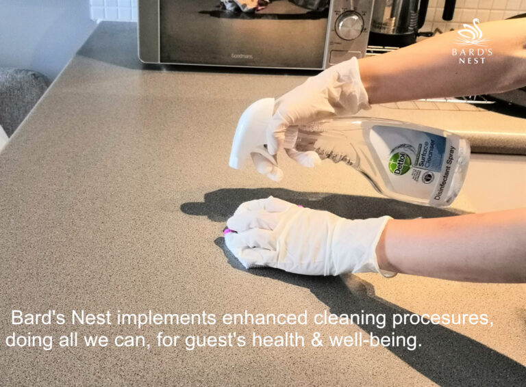 Holiday Accommodation Bard's Nest Stratford upon Avon Enhanced Cleaning Procedures